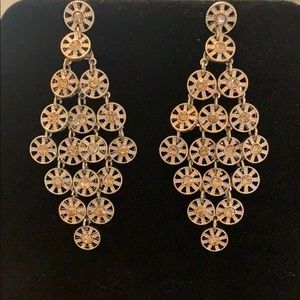 Gold and stone statement earring